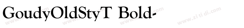 GoudyOldStyT Bold字体转换